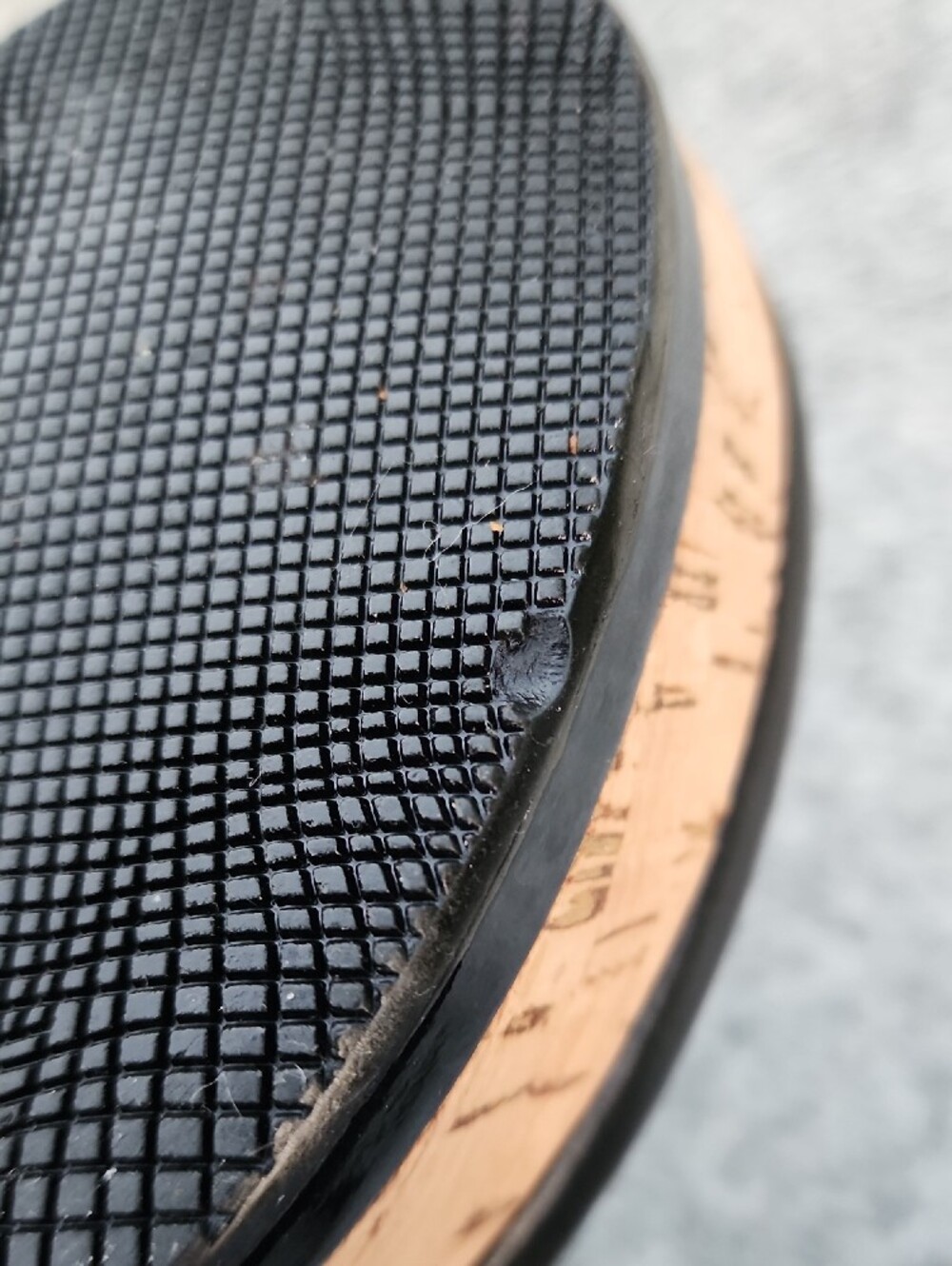 Prada Black Patent Leather Cork Wedge Thong Sandals - Picture 9 of 15
